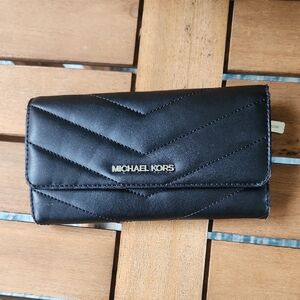 Michael Kors Black Chevron Wallet